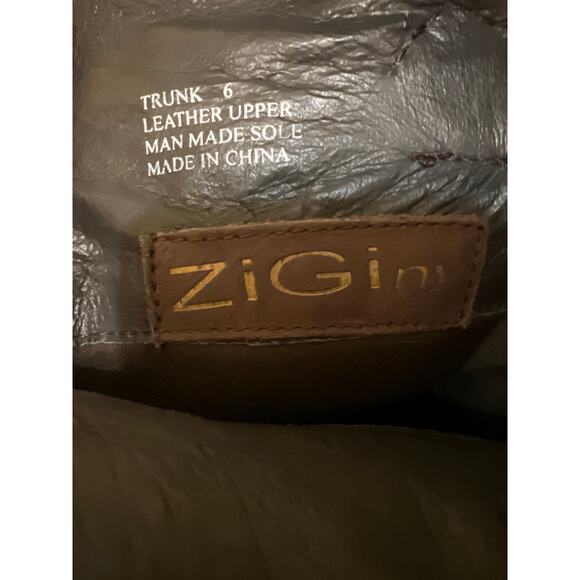 ZIGI Ziginy Brown & Black Knee High Leather Boots Women's Size 6 Indie Boho EUC - Picture 10 of 11